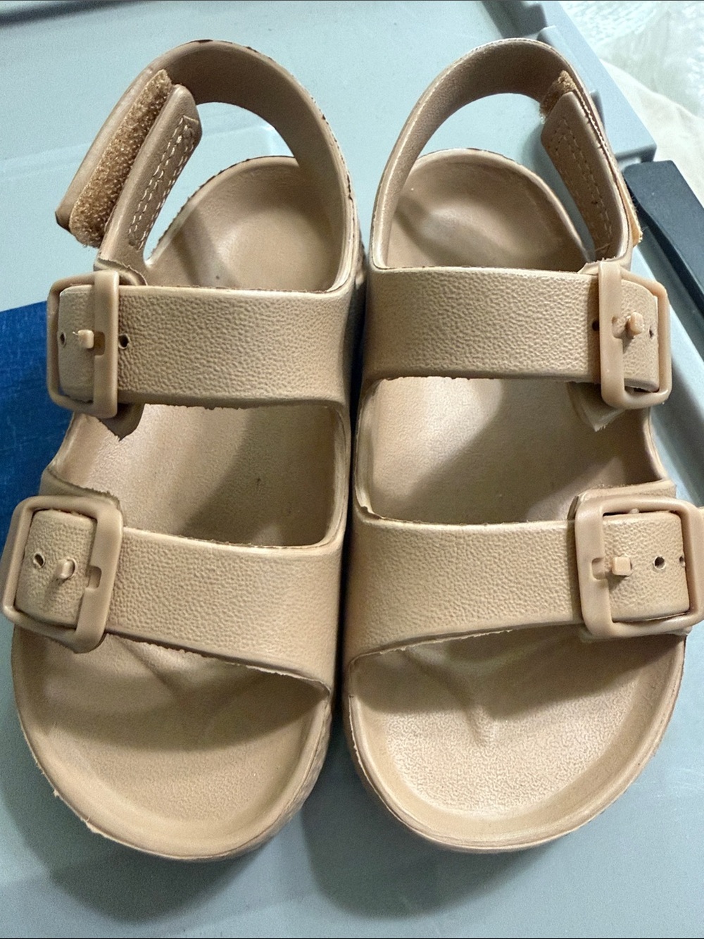 Kids Adjustable Tan Sandals - Comfortable Everyday Shoes